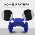 thumbnail image 4 of Funda protectora para mando PlayStation 5, funda antideslizante de silicona compatible con el mando PS5 Dual Sense con tapas para los pulgares, protectores para los joysticks y pegatina protectora, 4 of 7