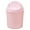 Pink, variant on Small Trash can with Swing Lid, Mini Desktop Garbage Cans, Plastic Trash Bin, Decorative Tiny Wastebasket for Bedroom, Office, Kitchen, Bathroom (Purple) 5.51x7.67"