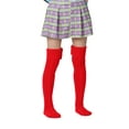 thumbnail image 2 of FOCUSNORM Women Juniors Wool Thigh High Stocking Twist Knit Solid Color Fluffy Over Keen Socks, 2 of 6