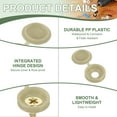 thumbnail image 3 of Screw Snap Covers, Plastic Hinged Screw Cover Caps for Home Furniture 5 mm & 100 Pack & Bronze, 3 of 7