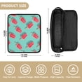 thumbnail image 4 of Hair Tool Organizer Bag with Heat Resistant Mat Removable Travel Storage Case for Hot Air Brushes Curling Irons Watermelon Popsicle Pattern, 4 of 8