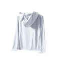 thumbnail image 5 of GaThRRgYP Women's Summer Sun Shield Coat for Outdoor Work,Woman Casual Solid Sports Hooded Long Sleeve Zipper Sun-proof High Elastic White XXL, 5 of 6