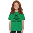 thumbnail image 4 of Can't Keep Calm a Drummer Percussion Crewneck T Shirts Boy Girl Teen Brisco Brands X, 4 of 6