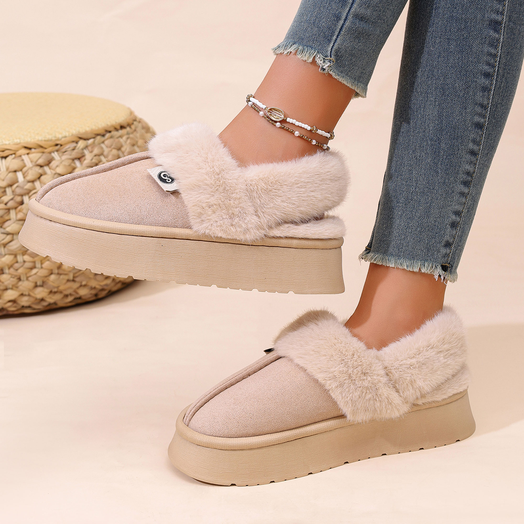 Ecetana Women's Fuzzy Memory Foam Slippers photo 7