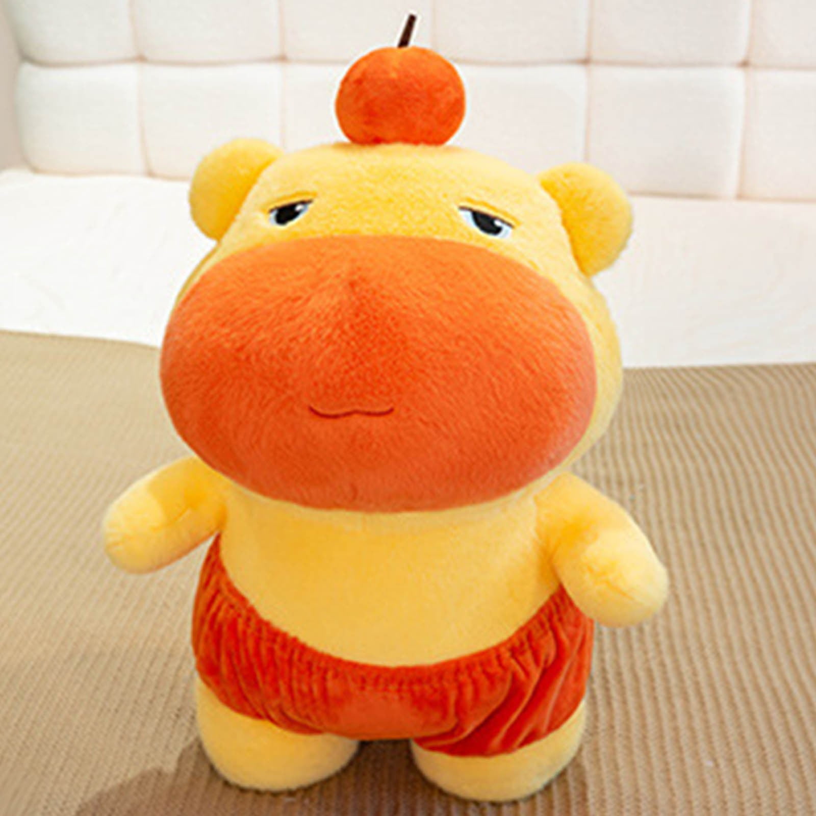 Musatteng Capybara Plush Toy for Kids - Soft Huggable Stuffed Animal with Removable Outfit, BPA-Free Cuddle Doll for Ages 3+