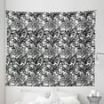thumbnail image 1 of Leaf Tapestry, Lace Style Graphic Ornament in Black and White Vintage Style Design with Gothic Look, Fabric Wall Hanging Decor for Bedroom Living Room Dorm, 5 Sizes, Black White, by Ambesonne, 1 of 1