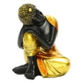 thumbnail image 2 of Buddha Sitting Sleeping Statue Meditating Small 9cm Decorative Figurine Feng Shui Office Tabletop Ornament , Face to the right, 2 of 9