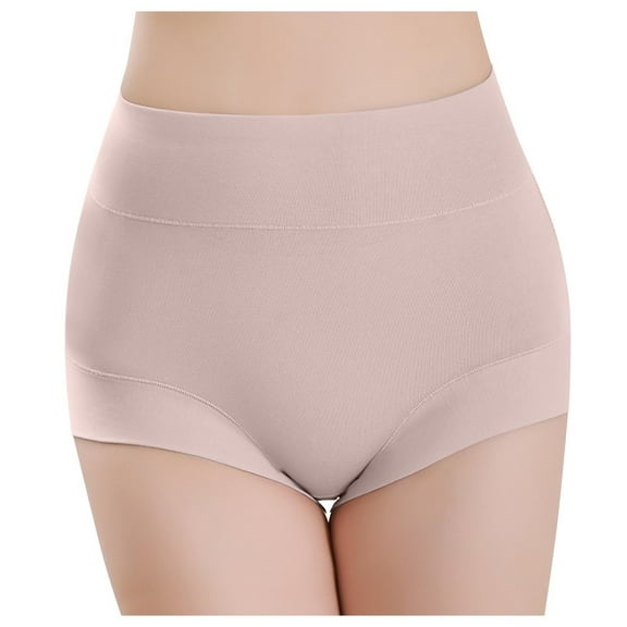 Women's High Waisted Underwear Seamless Comfort Plus Size Panties Belly Control Everyday