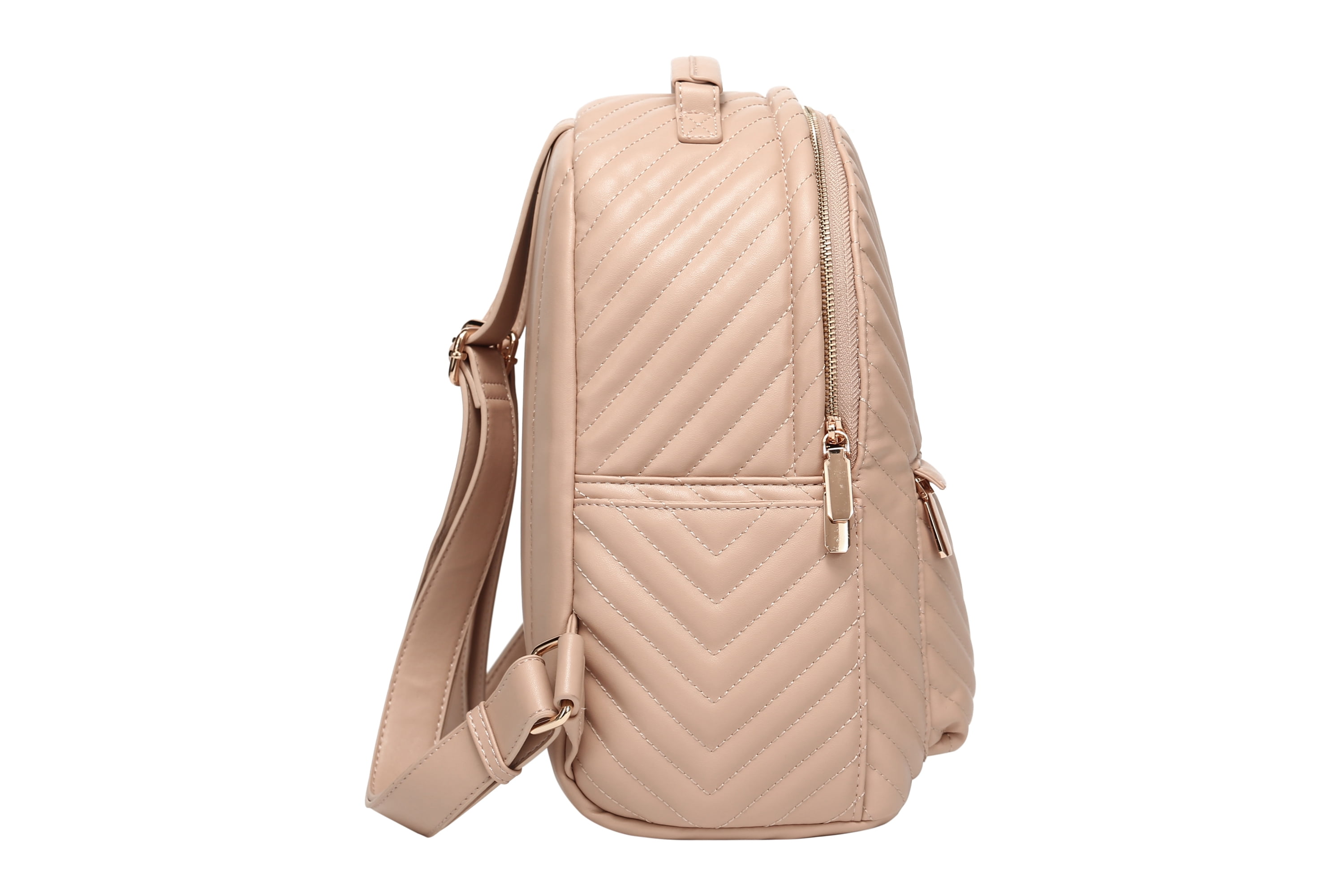 Daisy Rose Backpack Bag - Luxury PU Vegan Leather - Cream Snake