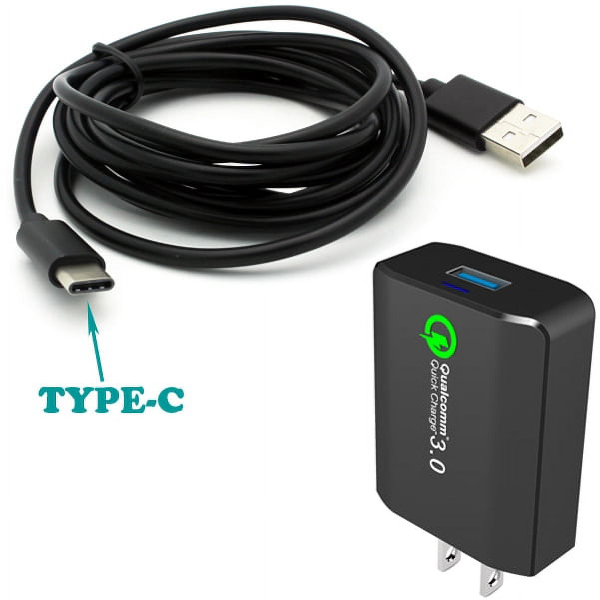 18W Adaptive Fast Home USB Charger 6ft Type-C Cable Adapter Wall Travel AC Power W7N Compatible With Google Pixel 3a XL