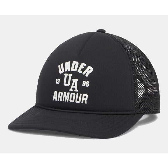 Under Armour Unisex UA Essential Mid Trucker Hat 1389694-001 Black/White OSFM