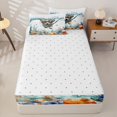 thumbnail image 4 of Homewish Kawaii Corgi Zipper Queen Comforter Set with Fitted Sheet and 2 Pillowcases,Coastal Theme Zipper Bedding Set,Cartoon Pet Dog Themed Decor,Reversible,4pcs, 4 of 8