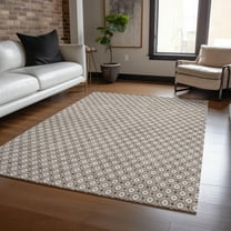 Addison Rugs Chantille Indoor/Outdoor Transitional Lattice Taupe Washable Rectangle Rug, 3' x 5'