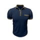 thumbnail image 4 of Blusa y camisa de manga corta con cuello vuelto para hombre, estilo casual, de color liso, con solapa, mangas, cuello redondo, botones y bolsillo., 4 of 7