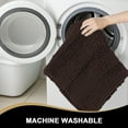 thumbnail image 5 of PrimeBeau 3 Piece Non Slip Soft Absorbent Bath Mat Set(17''x24''+20''x32''+20''x24'' U-Shaped), Chocolate Color, 5 of 7