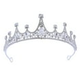 thumbnail image 2 of sunsanly Women Princess Crown Shiny Rhinestones Inlaid Wedding Tiara Headband Hair Accessory Faux Crystal Crown with Pin Fixes, 2 of 8