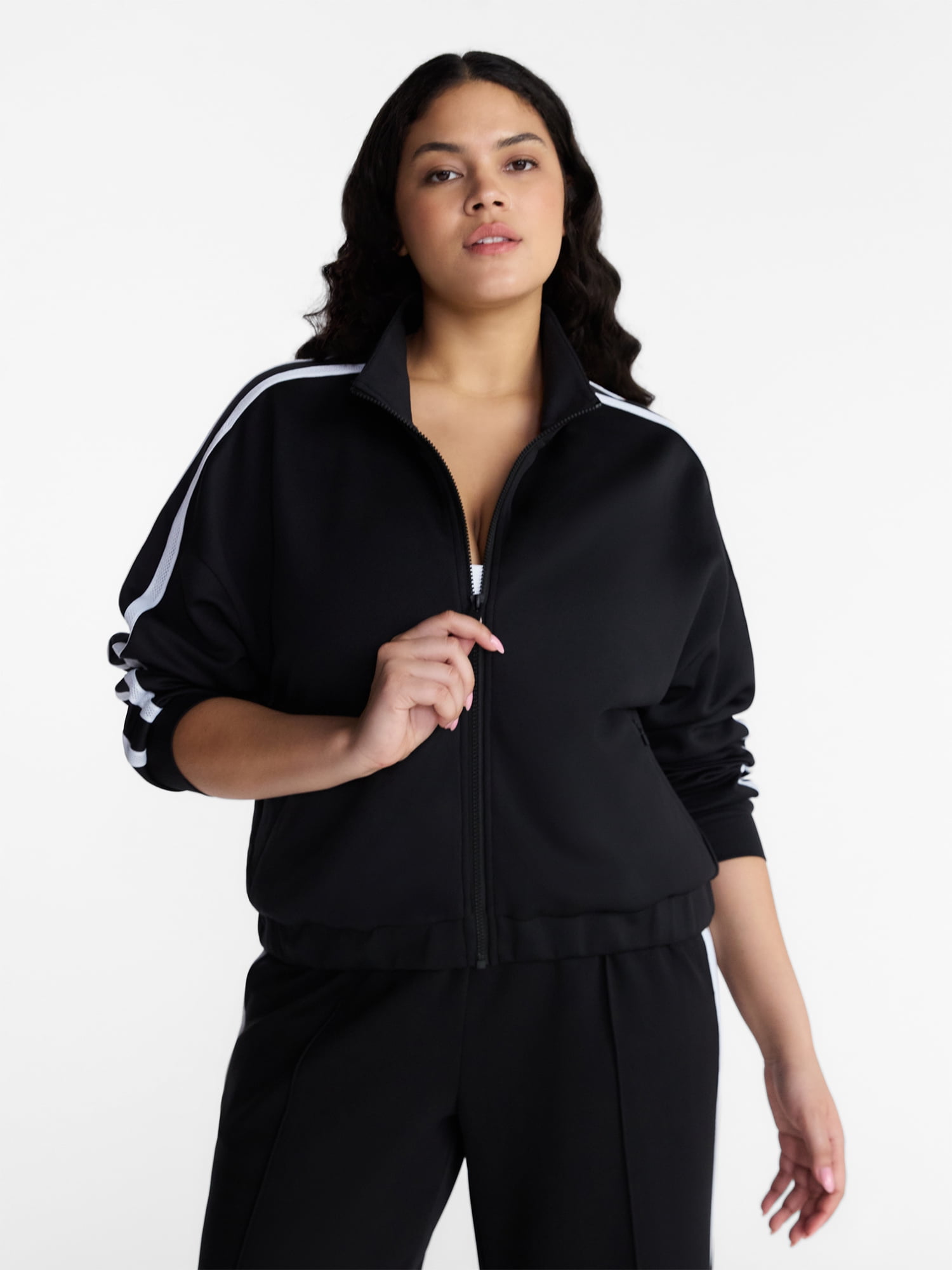 Avia Women's Pique Knit Tennis Jacket, Sizes XS-XXXL