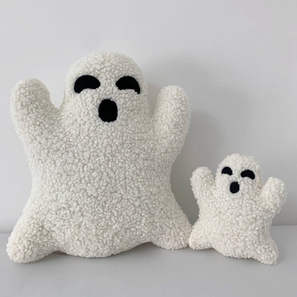 3pcs Ghost Halloween Pillows,Halloween Throw Pillow Stuffed Ghost Shaped Pillow Cute Soft Ghost Throw Pillow for Halloween Party Outdoor Home Decorations(L M S)