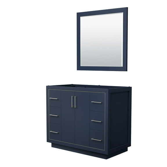 Wyndham Collection Wcf1111-42S-Cx-M34 Icon 42" Single Free Standing Vanity Cabinet - Dark