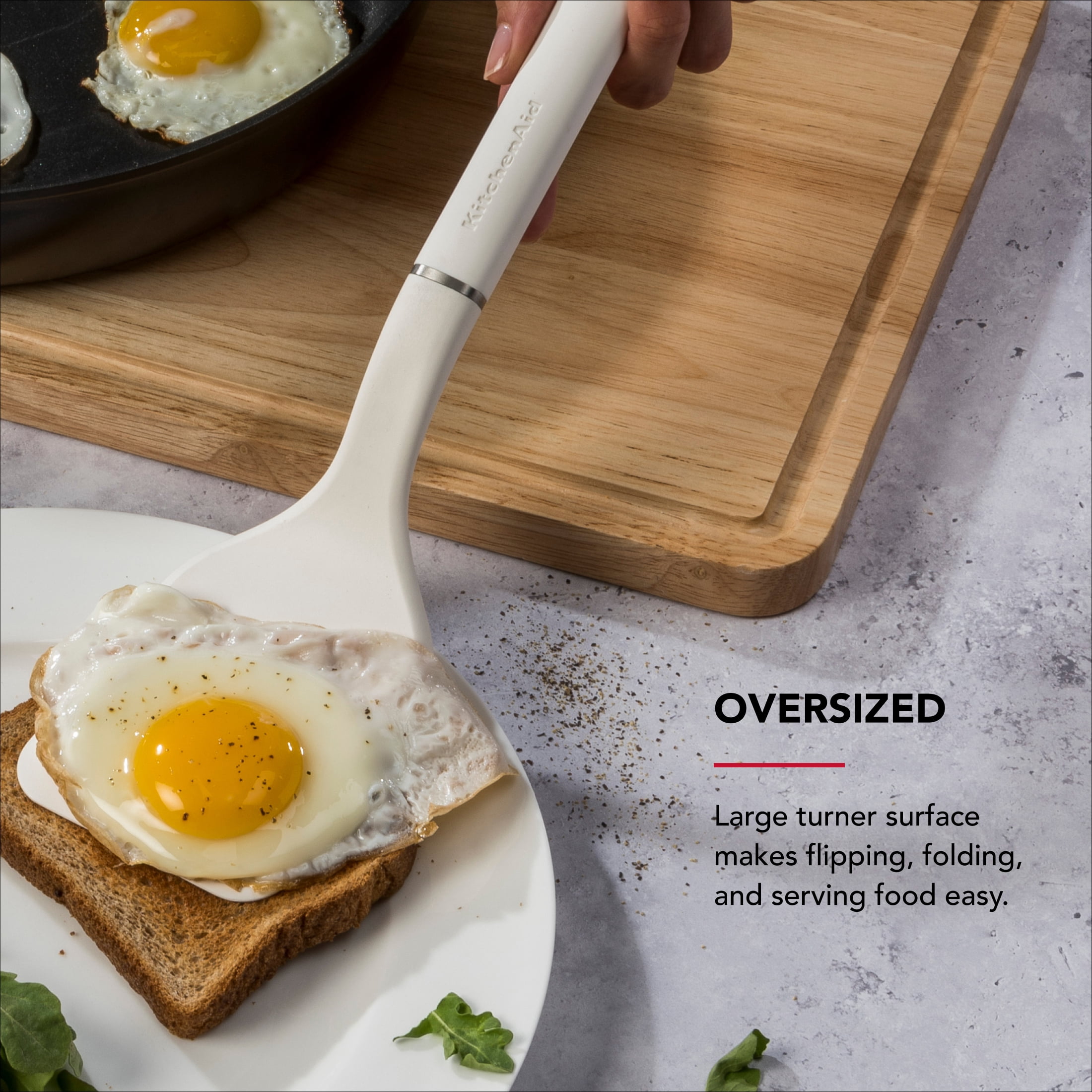 KitchenAid 3-Piece Cooking Utensils Set with Ergonomic Handles, Porcelain