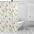 thumbnail image 2 of Rateoe Roses Flowers Shower Curtain - Fancy Bathroom Shower Curtain Sets - Waterproof Shower Curtain with Hooks with 12 Plastic Hooks 72x72 Inches, 2 of 5