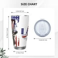 thumbnail image 4 of KLL Patriotic Skull Art Print 40oz Stainless Steel Insulated Car Cup with Spillproof Lid - Keep Your Drink Hot or Cold on the Go-Without Straw, 4 of 8