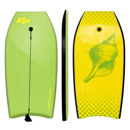 Goplus 42'' Lightweight Super Bodyboard Surfing W/Leash IXPE Deck EPS Core
