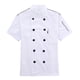 thumbnail image 2 of Chef Abrigo de manga corta con botones bolsillos cocinero chaqueta de cocción chic para cocinar ropa de trabajo uniforme para restaurante hotel cafetería cocina blanco xl Methold HA012101-03, 2 of 7