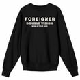 thumbnail image 4 of Foreigner Double Vision 1978 World Tour Adult Black Crew Neck Sweatshirt-XXL, 4 of 7