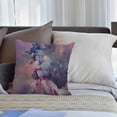 thumbnail image 5 of Afro African Girl Throw Pillow Cover Decorative Blue Hair Colorful Watercolor Art Cushion Cover Pillow Cases Bedroom Livingroom 18" x 18", 5 of 6