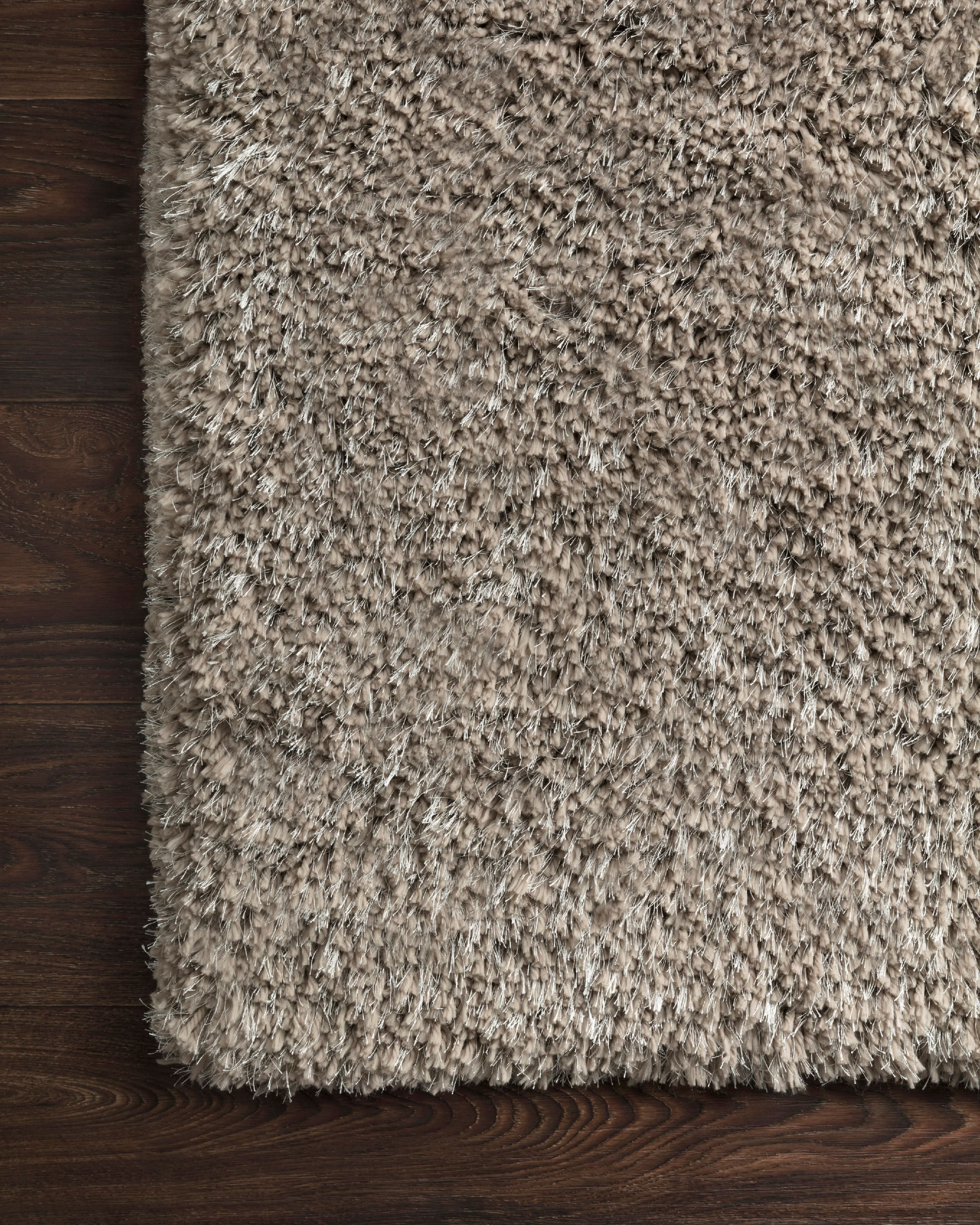Loloi Mila Shag Solid Taupe Area Rug