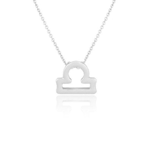 Ins Doce Signo del zodiaco Amistad Collar Ins Joyería Cadena Encanto Elegante Cómodo Personalidad Colgante Accesorio de moda Libra Plata Inevent AP009334-15