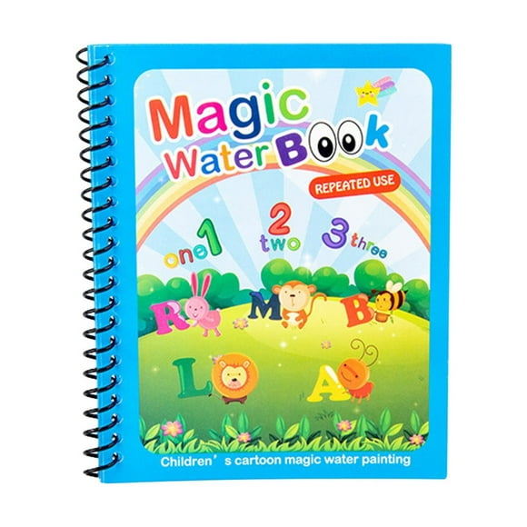 1 Pcs Graffiti Book And 1 Pcs Paintbrush, Water Painting Book Reusable Water Painting Book Clear Water Painting Doodle Book, Mess Free Coloring For Kids Ages 3+