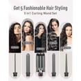 thumbnail image 2 of Varilla rizadora BESTOPE PRO 5 en 1 para mujer, color gris, 2 of 5