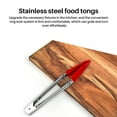 thumbnail image 2 of Small Tongs With Silicone Tips 7 Inch Kitchen Tongs – Set Of 3 - Perfect For Serving Food, Cooking, Salad, Grilling Red, 2 of 8