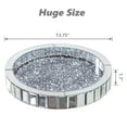thumbnail image 3 of SHYFOY 14in Large Decorative Tray Mirrored Perfume Trays for Vanity Dresser - Crushed Diamond Tray, 3 of 7