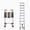 Antique Silver, variant on Telescopic Ladder, 9.5 Foot Aluminum Button Telescopic Ladder With 2 Triangular Stabilizers And Hooks, Multi-Purpose Ladder, Maximum Load-Bearing Capacity Of 330 Pounds, Suitable For Industrial And