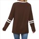 thumbnail image 4 of Camisas de Larga para Mujer, Blusas Casuales con Bloques de Color, Conjuntos de Otoño, Camisetas Básicas, Ropa de Moda Marrón L, 4 of 6