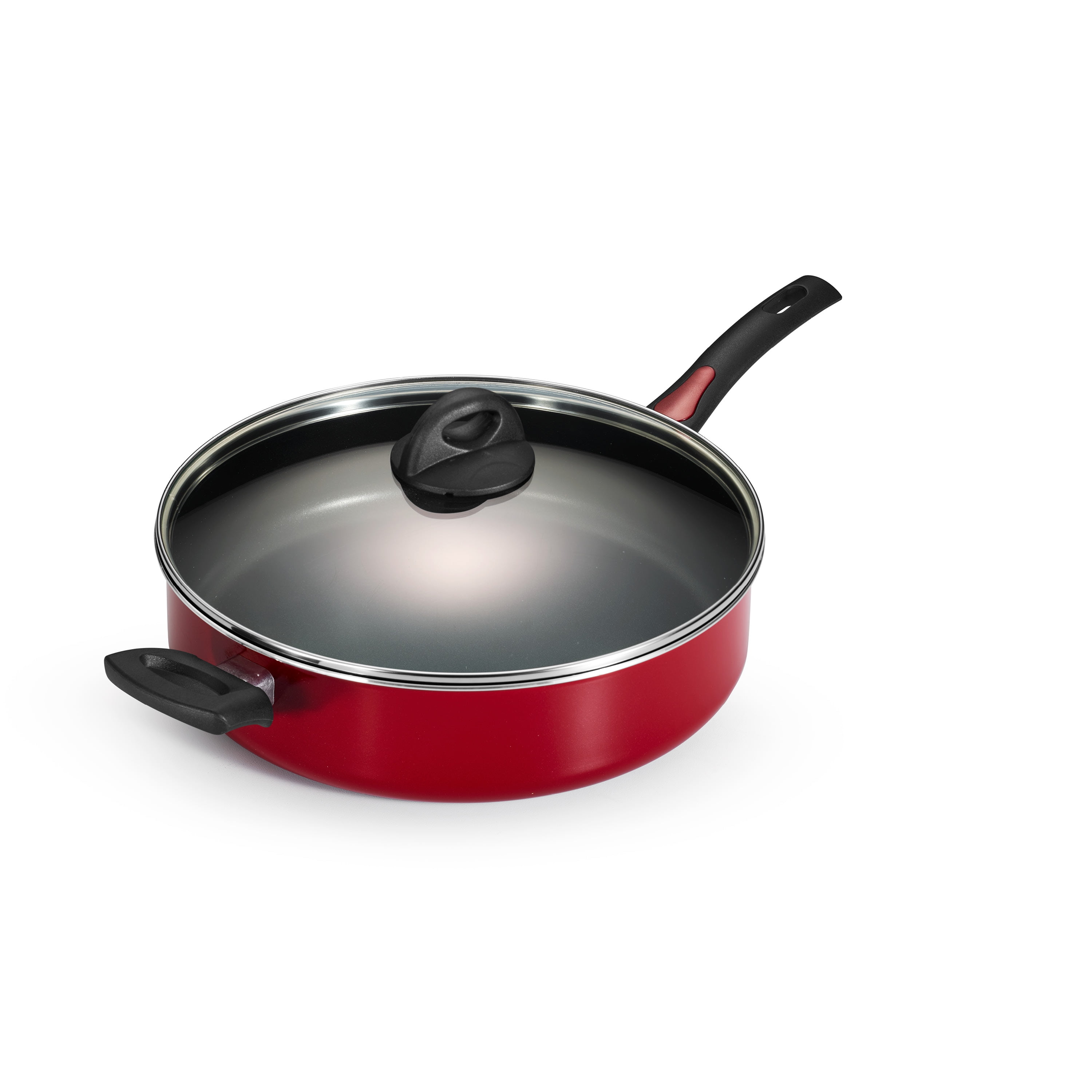 Tramontina Everyday 5 Quart Red Non-Stick Covered Jumbo Cooker ...