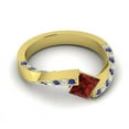 thumbnail image 3 of 1.20 Carat Natural Diamond Garnet & Blue Sapphire Gemstone Stylish Anniversary Ring for her Solid 18K Yellow Gold Size 11 by Diamond-Capitals, 3 of 8