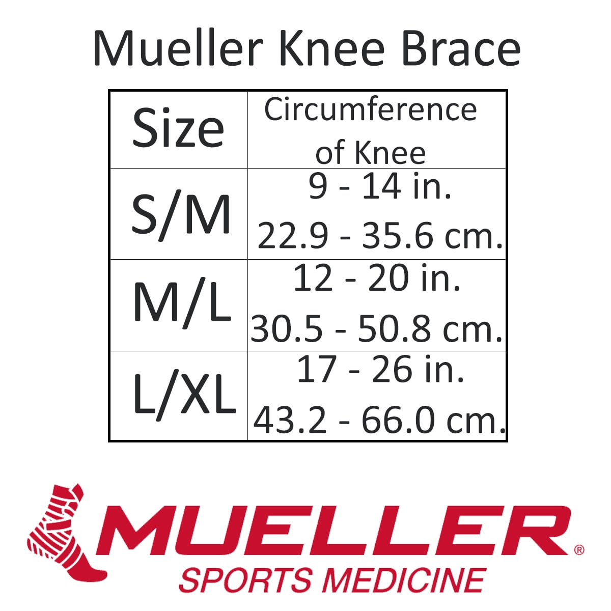 Mueller Hinged Wraparound Knee Brace, Medium /Large