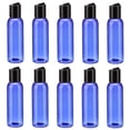 thumbnail image 1 of Uxcell 10PCS Botellas de Plástico Vacías con Tapas Negras, Botella de Tamaño Pequeño de 2oz/60ml, Azul, 1 of 6