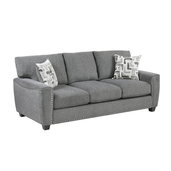Lexicon Isabel Chenille Sofa in Dark Gray