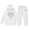 A649 White, variant on Yuncity Girls Sweatsuit Winter Hoodie And Joggers Comfy Casual Sweatshirts Bow Graphic 2 Piece Outfits Set Comfortable Tracksuit Size 2-3 Years Black