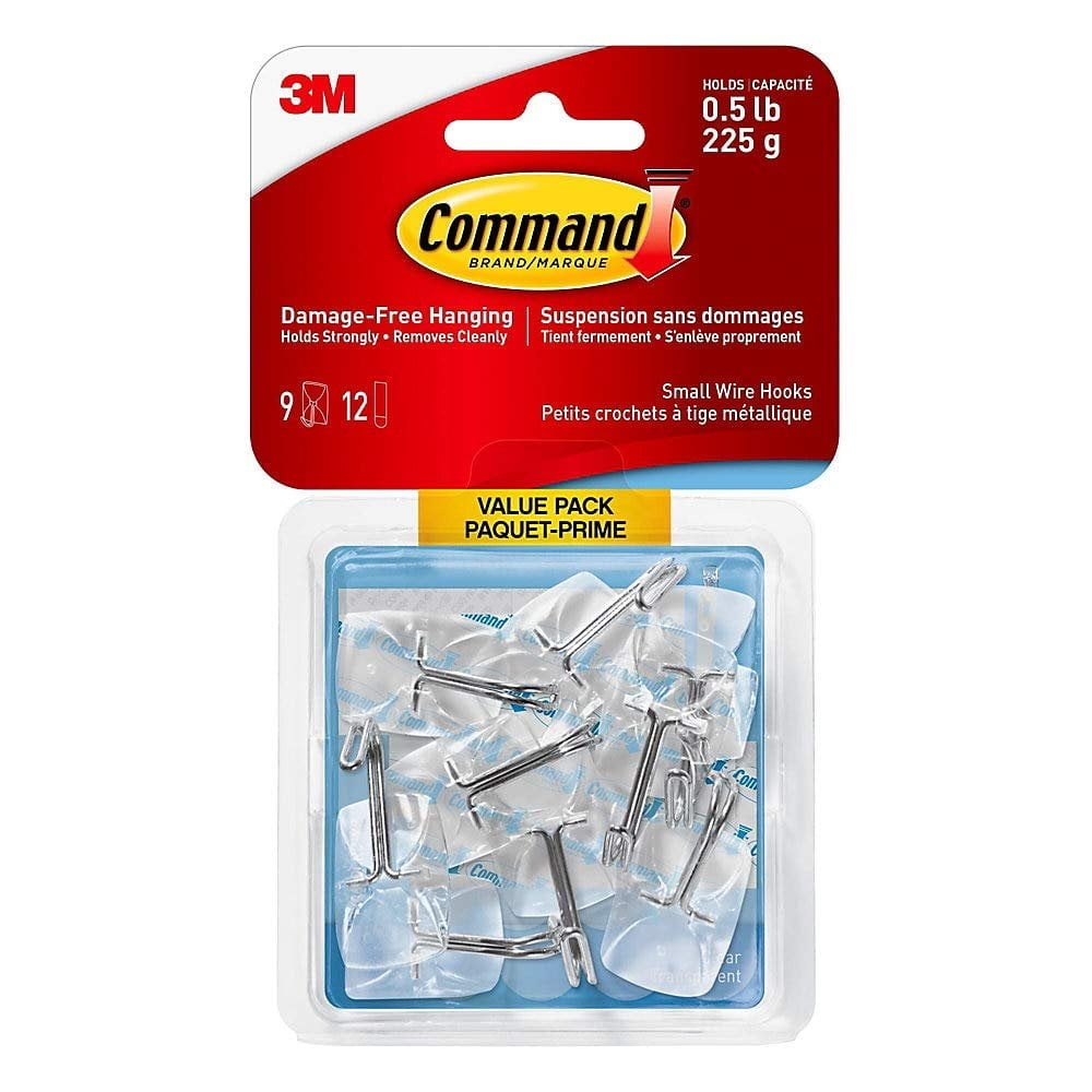 3M COMPANY 17067CLR-VP Clear Wire Hook 9 Pack