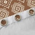 thumbnail image 4 of Feelyou Brown Triangle Aztec Black Out Curtains, Boho Rustic Farmhouse Curtains Pack of 2 (42x63 Each), Western Old Fashion Bedroom Curtains, Window Curtains Home Decor, 4 of 6