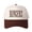 Brown, variant on DINGERS Letter Embroidered Color Block Trucker Hat Unisex Adjustable Cotton Breathable Fashion Cap for Travel Daily Wear
