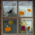 thumbnail image 2 of Northlight 19-Piece Scarecrow and Pumpkins Thanksgiving Gel Window Clings, 2 of 2