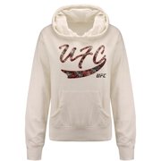 UFC Womens Script Pullover Hoodie Sweatshirt, White, XX-Large