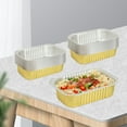 thumbnail image 2 of EastVita 1000ml Rectangular Disposable Aluminum Foil Container Bakeware Set with Clear Lid for Grill Cooking, 2 of 8